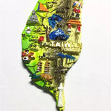 Map Taiwan China Fridge Magnet 3D Resin