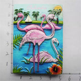 Flamingo Colombia Fridge Magnet 3D Resin