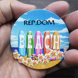 Rep Dom Dominican Fridge Magnet 3D Resin