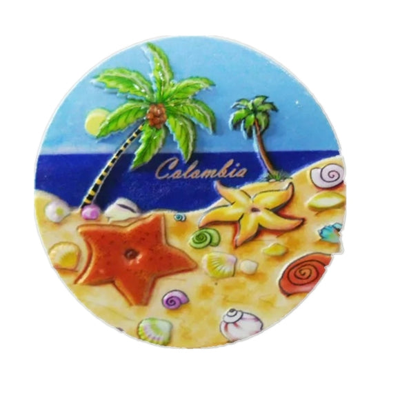 Beach Colombia Fridge Magnet 3D Resin