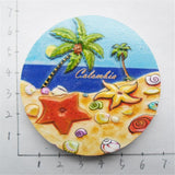 Beach Colombia Fridge Magnet 3D Resin