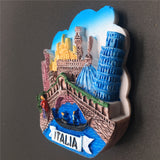 Venice Pisa Rome Italy Fridge Magnet 3D Resin