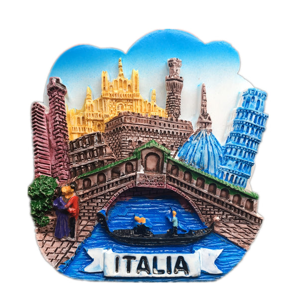 Venice Pisa Rome Italy Fridge Magnet 3D Resin