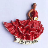 Barcelona Flamenco Dancer Spain Fridge Magnet 3D Resin