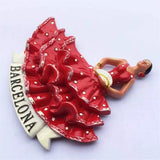 Barcelona Flamenco Dancer Spain Fridge Magnet 3D Resin