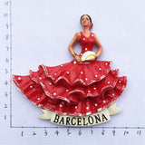 Barcelona Flamenco Dancer Spain Fridge Magnet 3D Resin