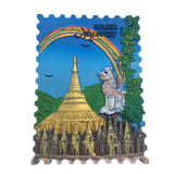 Golden Myanmar Fridge Magnet 3D Resin