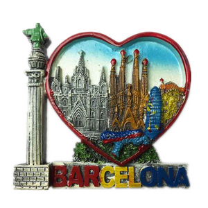 Barcelona Spain Fridge Magnet 3D Resin