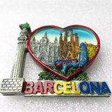 Barcelona Spain Fridge Magnet 3D Resin