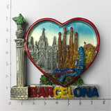 Barcelona Spain Fridge Magnet 3D Resin