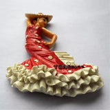 Tenerife Flamenco Dancer Spain Fridge Magnet 3D Resin