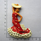 Tenerife Flamenco Dancer Spain Fridge Magnet 3D Resin