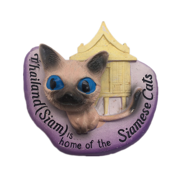 Siamese Cats Thailand Fridge Magnet 3D Resin