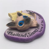 Siamese Cats Thailand Fridge Magnet 3D Resin