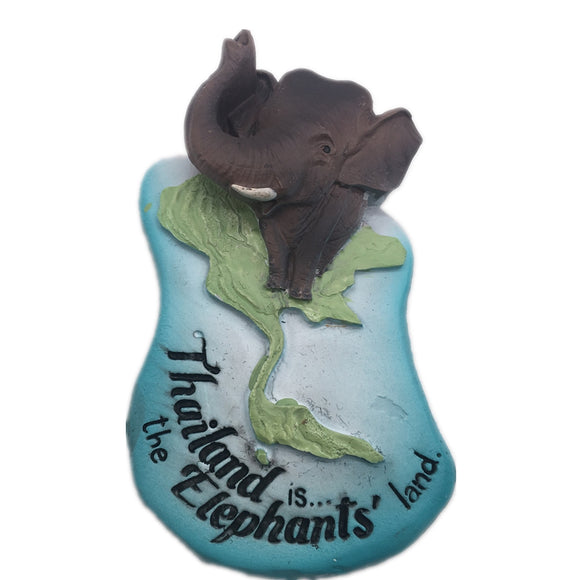 Elephants Land Thailand Fridge Magnet 3D Resin