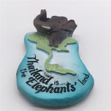 Elephants Land Thailand Fridge Magnet 3D Resin