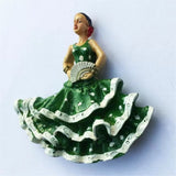 Barcelona Flamenco Dancer Spain Fridge Magnet 3D Resin