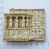 Kariatides Athens Greece Fridge Magnet 3D Resin