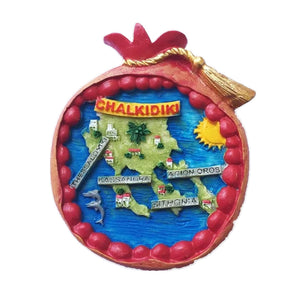 Chalkidiki Greece Fridge Magnet 3D Resin