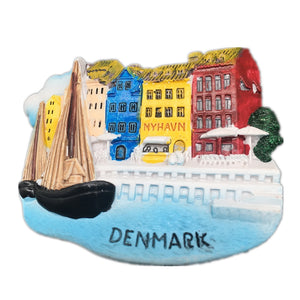 Copenhagen Nyhavn Denmark Fridge Magnet 3D Resin