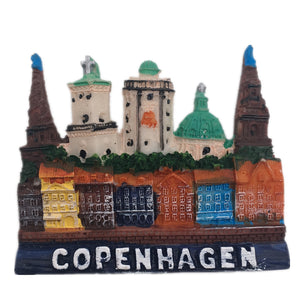 Copenhagen Denmark Fridge Magnet 3D Resin