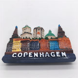 Copenhagen Denmark Fridge Magnet 3D Resin