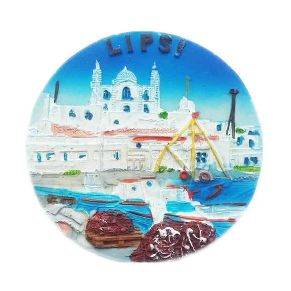 Lipsi Island Greece Fridge Magnet 3D Resin