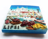 Lipsi Island Greece Fridge Magnet 3D Resin