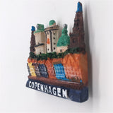 Copenhagen Denmark Fridge Magnet 3D Resin