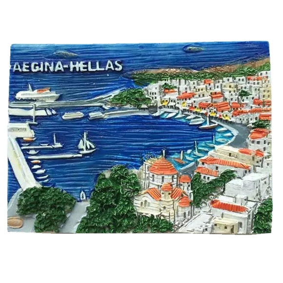 Aegina Greece Fridge Magnet 3D Resin