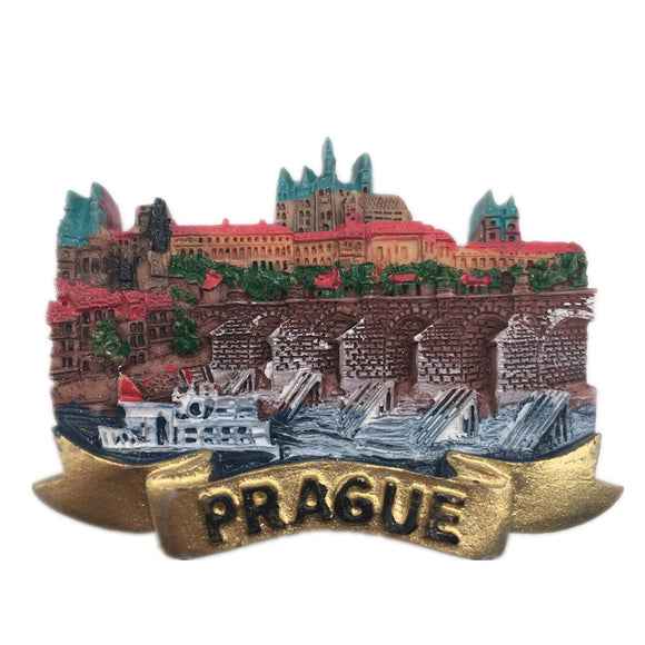 Prague Czech Fridge Magnet 3D Resin