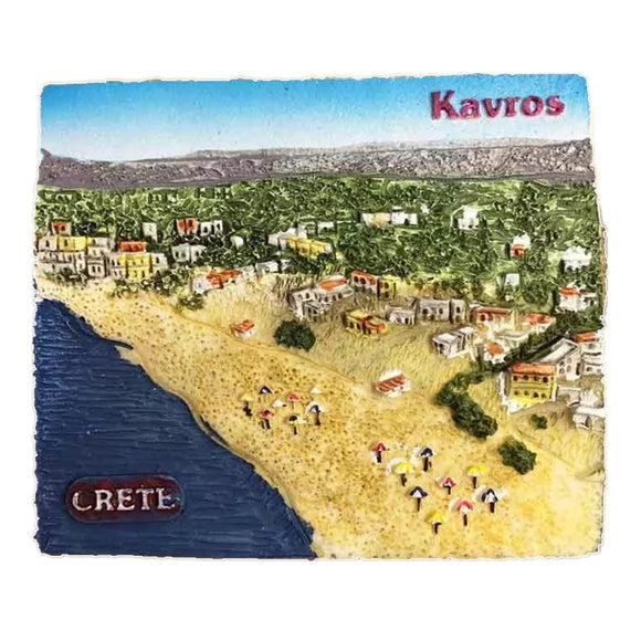 Kavros Crete Greece Fridge Magnet 3D Resin