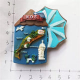 Kos Windmill Greece Fridge Magnet 3D Resin