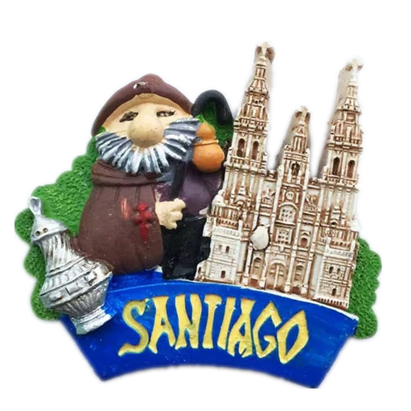 Santiago Chile Fridge Magnet 3D Resin