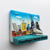 Copenhagen Denmark Fridge Magnet 3D Resin