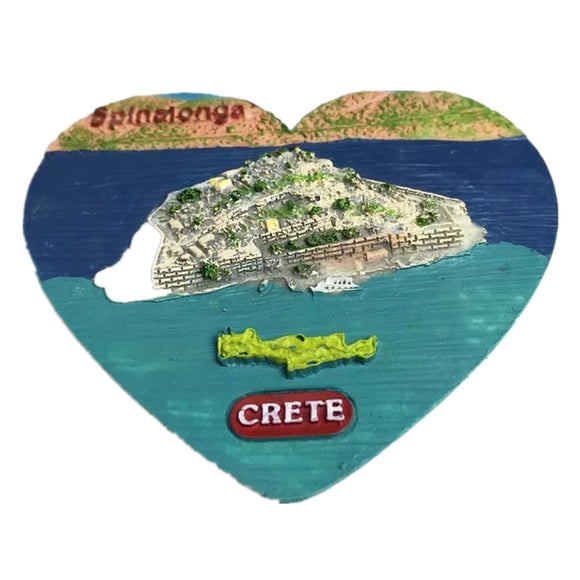 Spinalonga Crete Greece Fridge Magnet 3D Resin