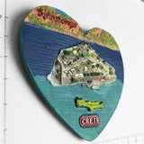 Spinalonga Crete Greece Fridge Magnet 3D Resin