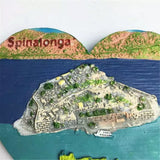 Spinalonga Crete Greece Fridge Magnet 3D Resin