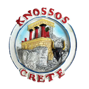 Knossos Crete Greece Fridge Magnet 3D Resin