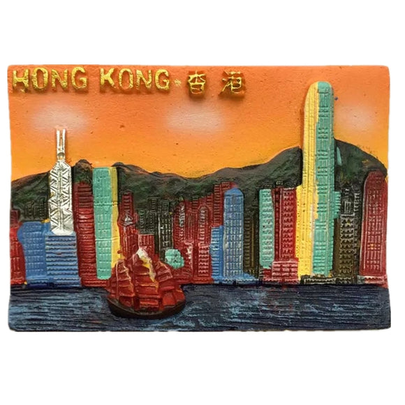 Hong Kong China Fridge Magnet 3D Resin