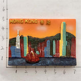 Hong Kong China Fridge Magnet 3D Resin