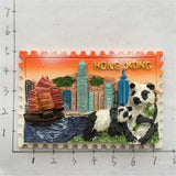 Panda Hong Kong China Fridge Magnet 3D Resin