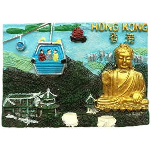 Hong Kong China Fridge Magnet 3D Resin