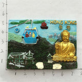 Hong Kong China Fridge Magnet 3D Resin