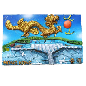 Hong Kong China Fridge Magnet 3D Resin