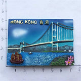 Hong Kong China Fridge Magnet 3D Resin