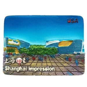 Shanghai China Fridge Magnet 3D Resin