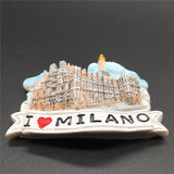 Milan Italy Fridge Magnet 3D Resin