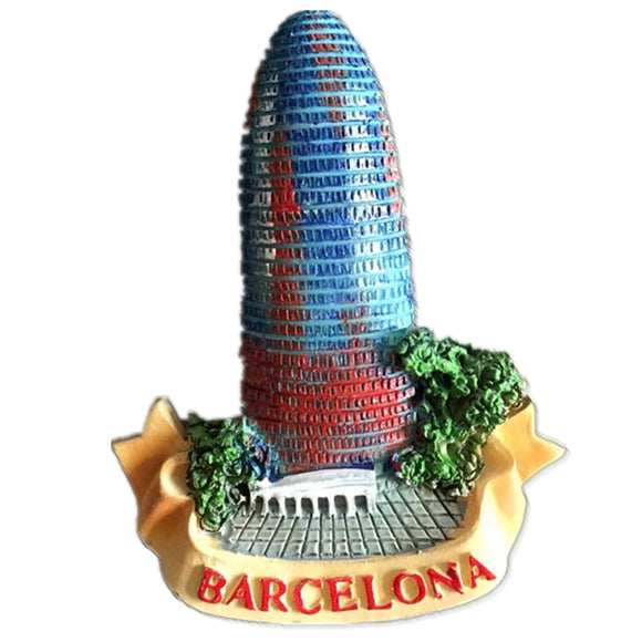 Agbar Tower Barcelona Spain Fridge Magnet 3D Resin