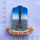 Columbus Monument Barcelona Spain Fridge Magnet 3D Resin